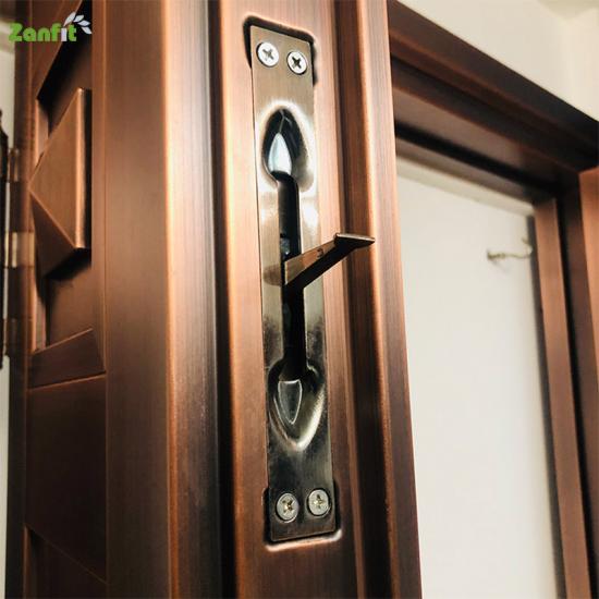 Entry Gate Galvanized Copper Color Double Security Steel Door Designs